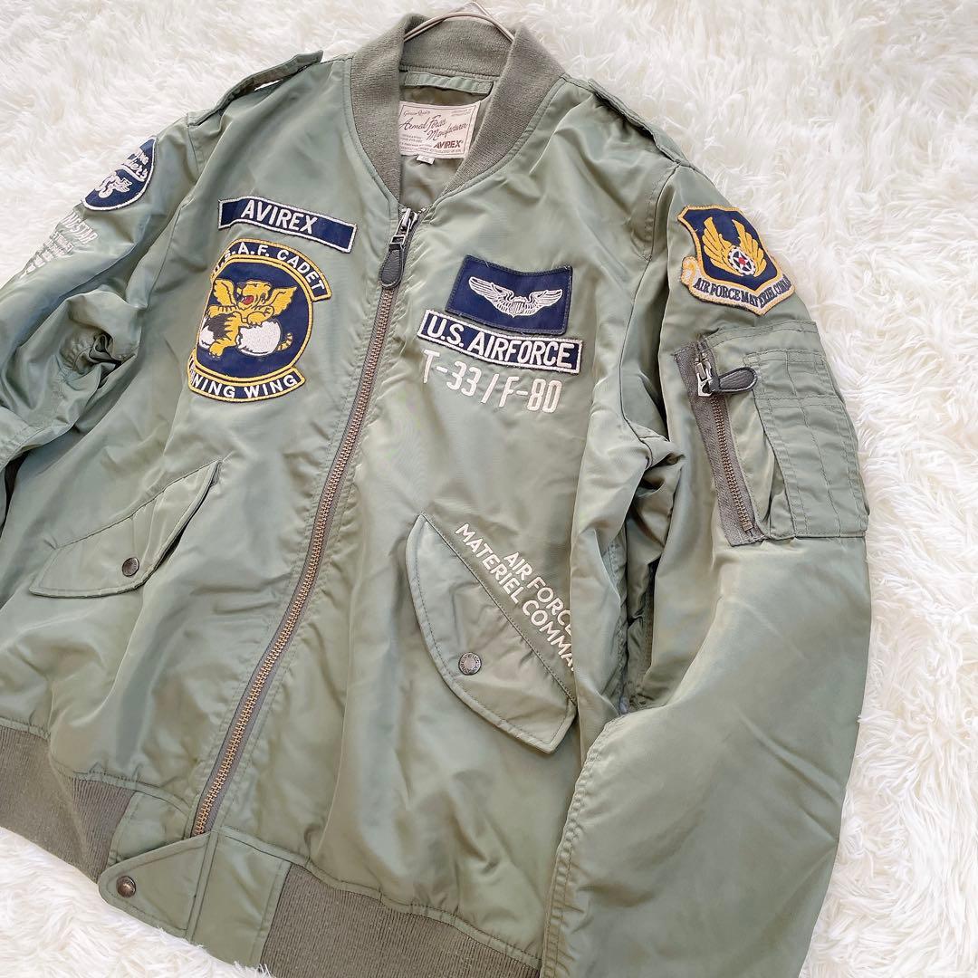 2XLサイズ✨AVIREX MA-1フライトジャケット タイガー刺繍 ブルゾン