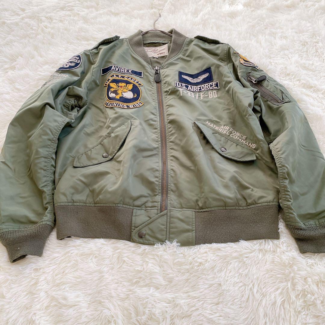 2XLサイズ✨AVIREX MA-1フライトジャケット タイガー刺繍 ブルゾン