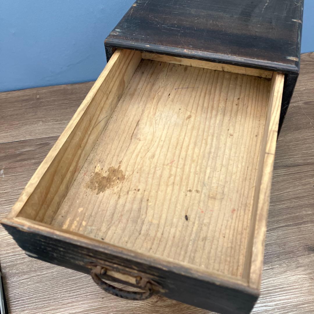 E-3 希少 アンティーク 小引き出し 3段 時代箪笥 和家具 当時物