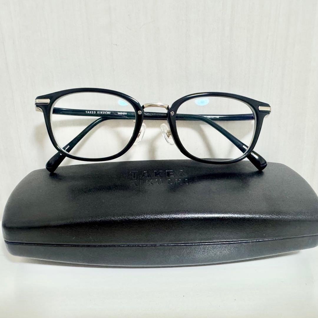 キクチタケオ　メガネ　フレーム　黒縁　TKO311