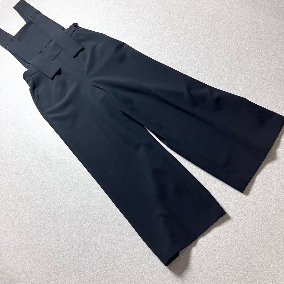 近年 ENFÖLD エンフォルド ロングストラップオーバーオール サロペット 黒