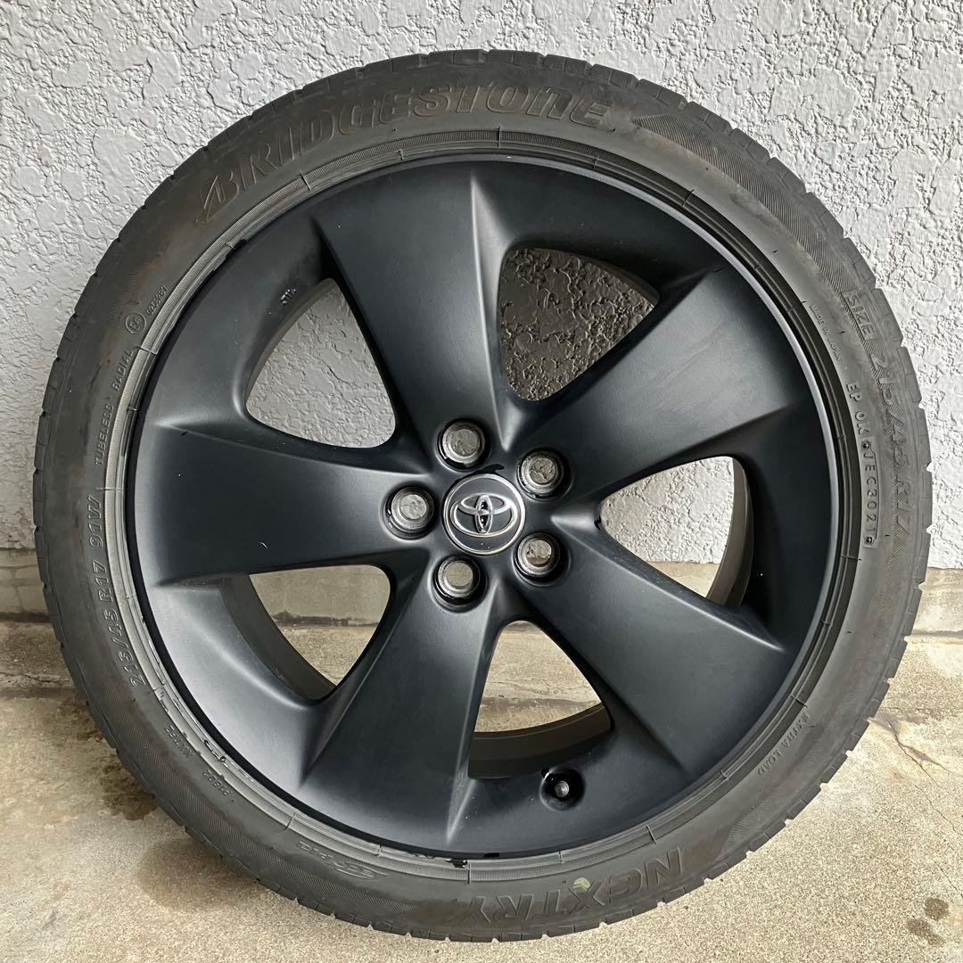 プリウス30ツーリング マッドブラック塗装 17インチ 純正タイヤ