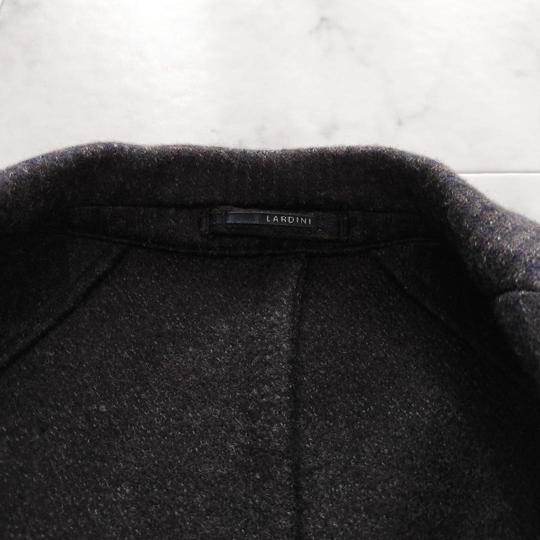 ラルディーニ グレンチェックウールチェスターコート 46 M ブラウン ネイビー