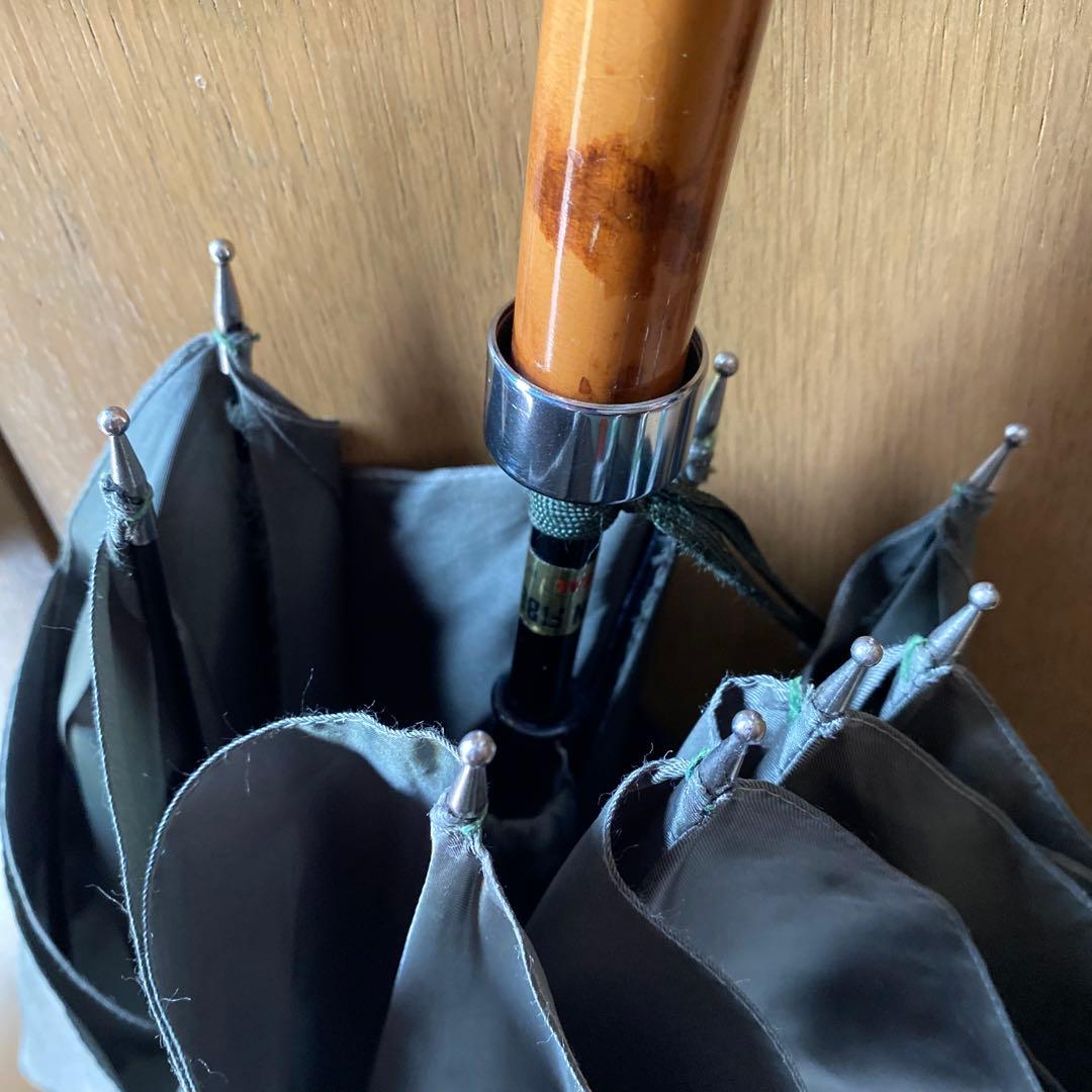 皇室御用達】'80年代前原光榮商店 高級雨傘 中棒カーボン モスグリーン