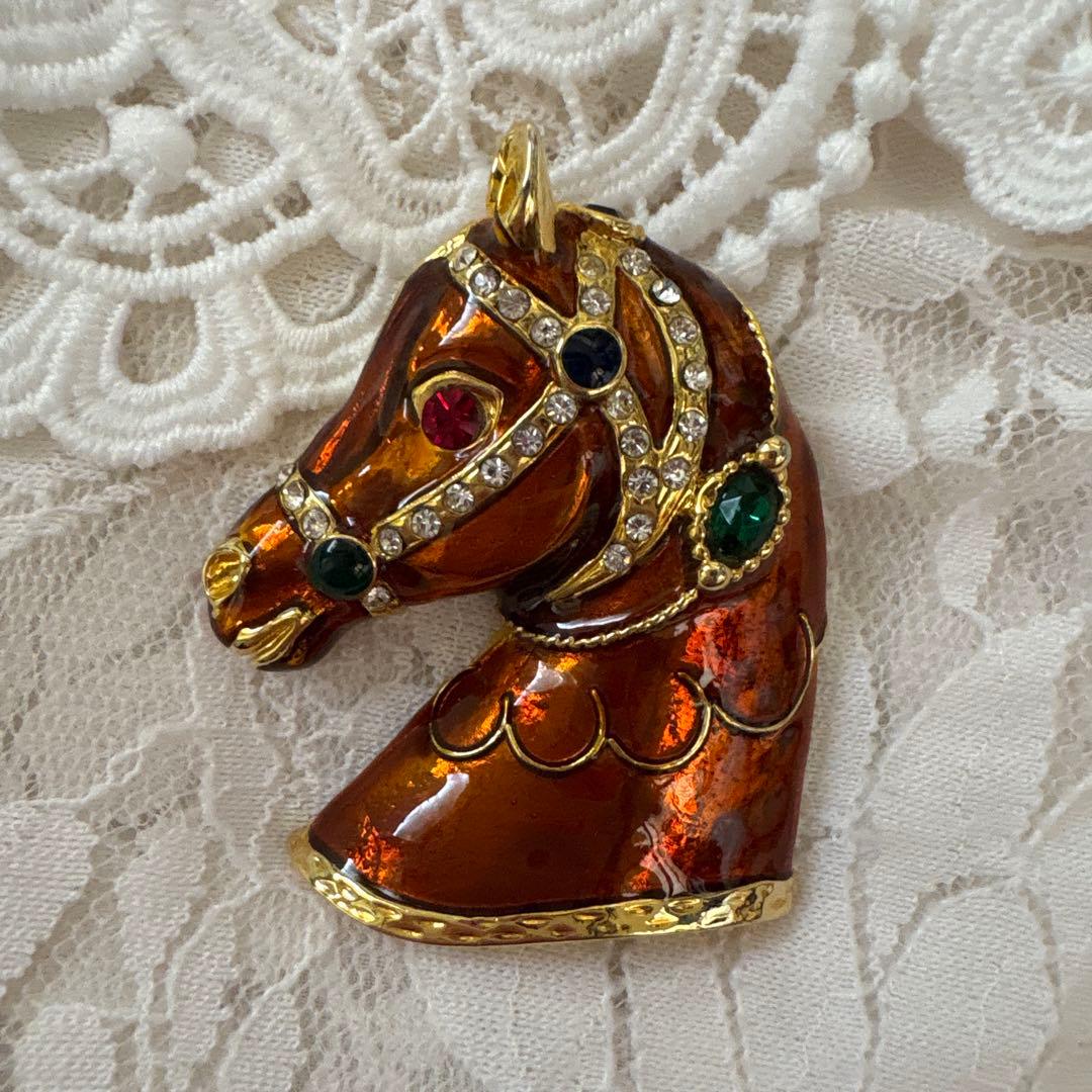 馬 horse ホース ブローチ アンティーク - メルカリ