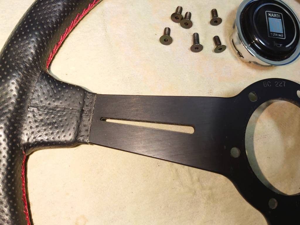 NARDIスポーツ36 Φブラック パンチングレザーレッドステッチ - メルカリ