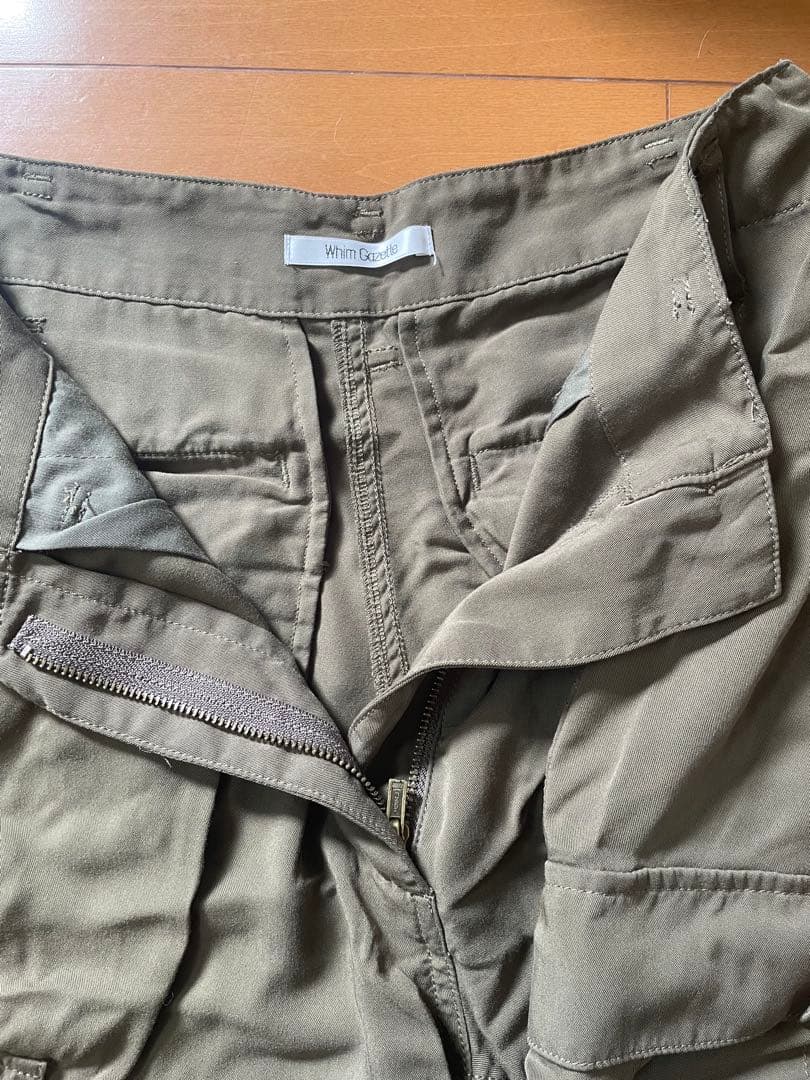 超美品☆【Whim Gazette】バックサテンカーゴパンツ