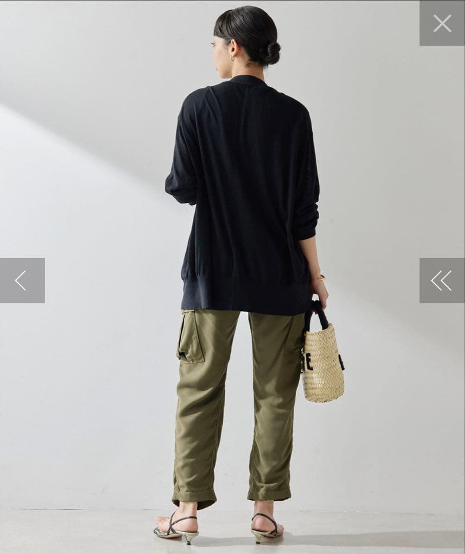 超美品☆【Whim Gazette】バックサテンカーゴパンツ