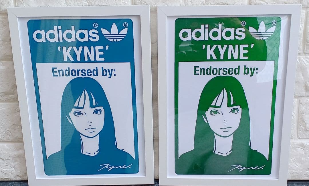 kyne/adidas キネ・アディダス【A4サイズ写真ポスター額装付3点セット
