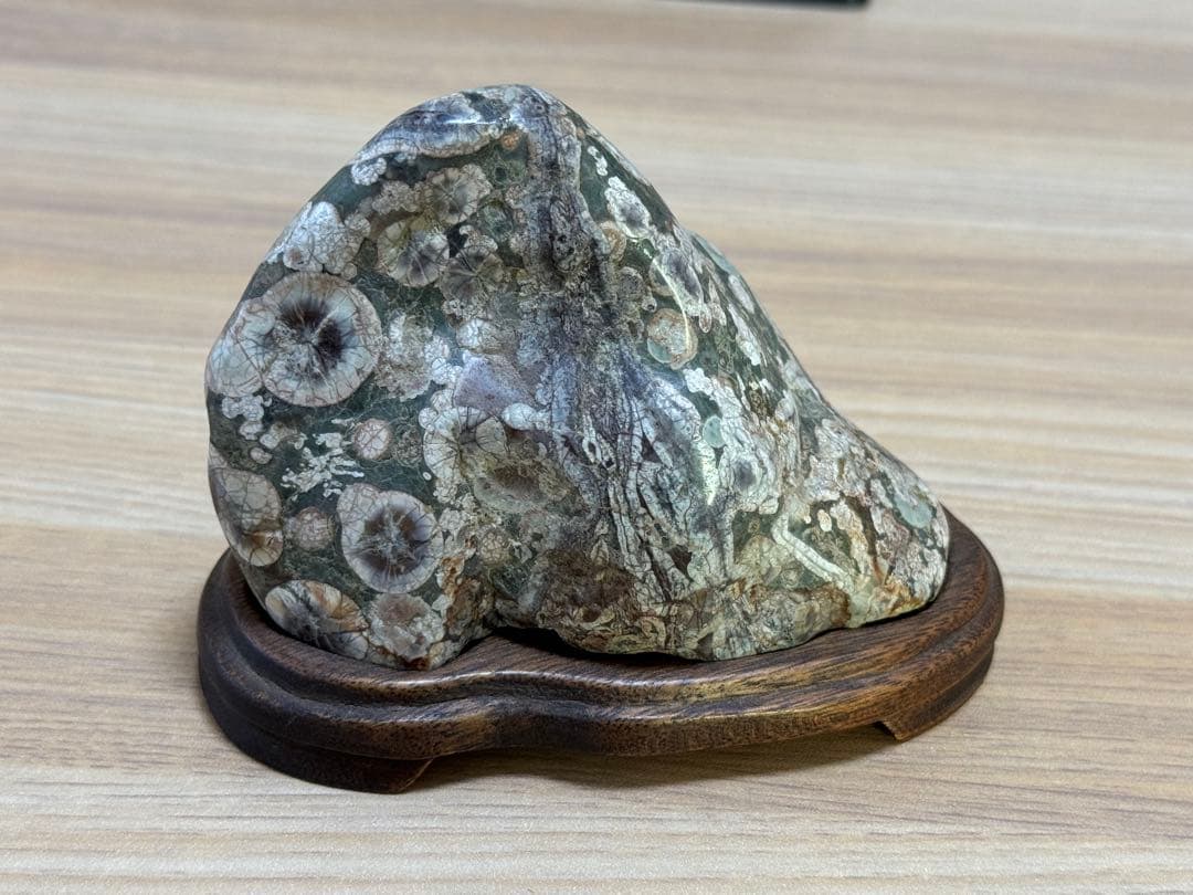 梅花石 鑑賞石 紋様石 花模様 花石 山型石 遠山石 緑石 天然石