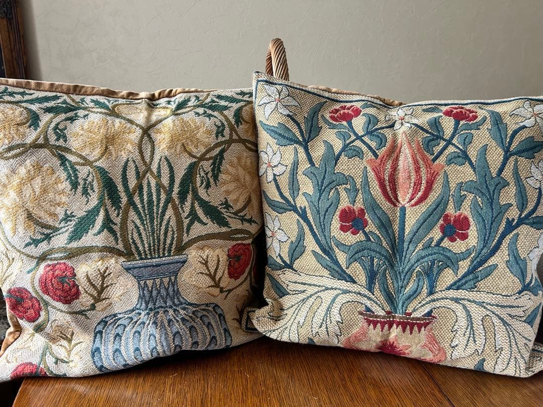 フレミッシュ織り フレミッシュ タペストリー クッションカバー 2枚