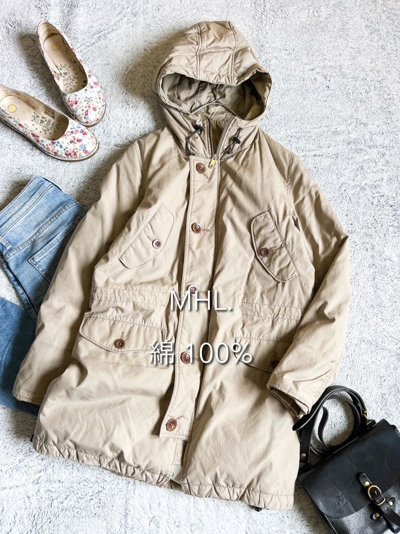 MHL.】マーガレットハウエル モッズコート フード付きダウンコート 1