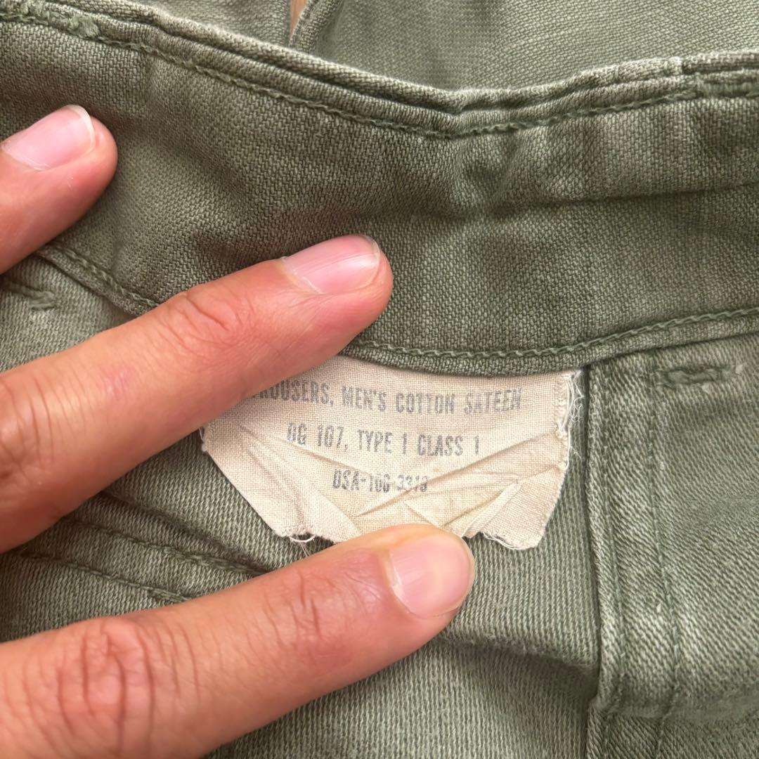 60s us army ミリタリー og107 コットンサテン ベイカーパンツ