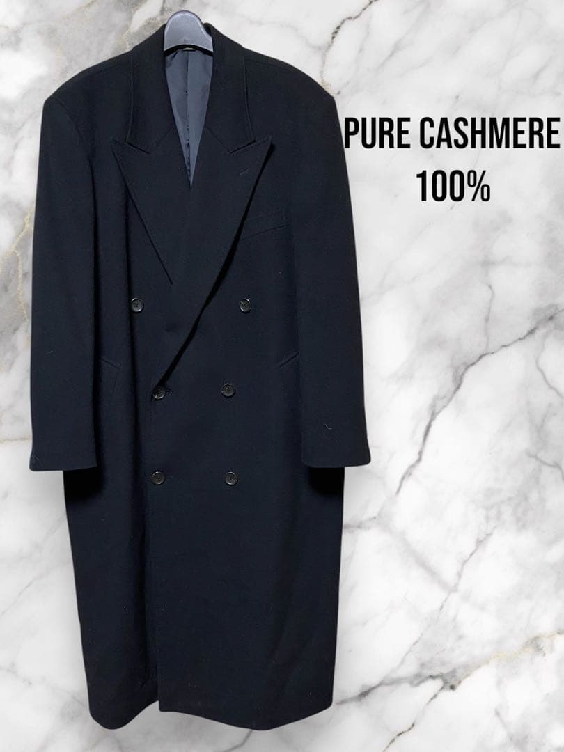 定価 10万】カシミヤ100% 裏地 メンズ チェスターコート ダブル