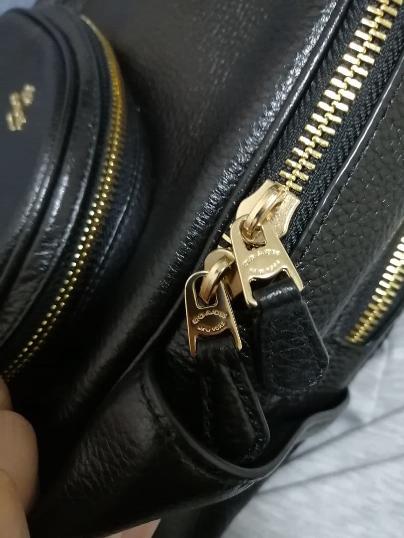 美品 COACH ブラックレザー リュック