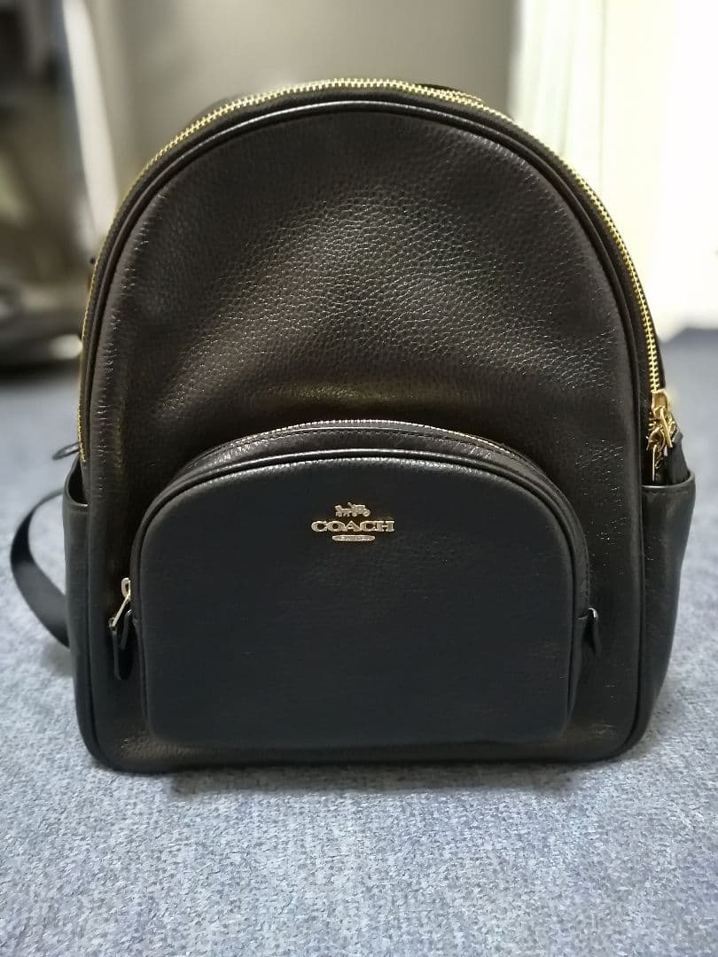 美品 COACH ブラックレザー リュック