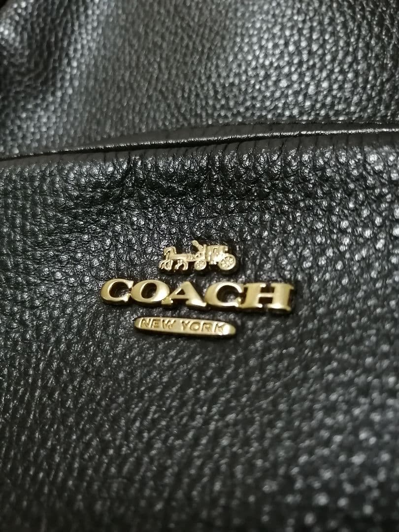 美品 COACH ブラックレザー リュック
