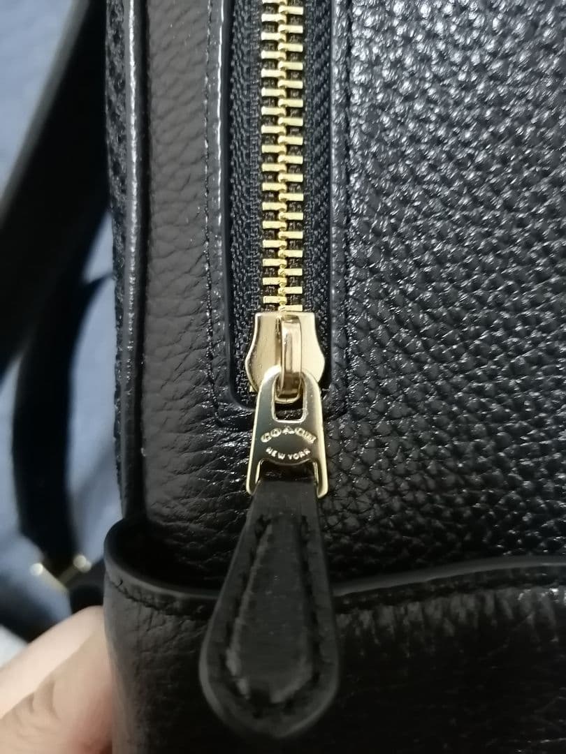 美品 COACH ブラックレザー リュック