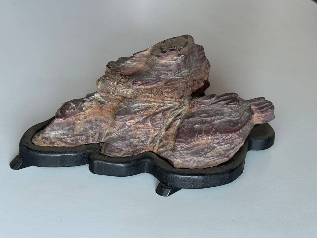 天然石 水石 紫色と茶色の岩