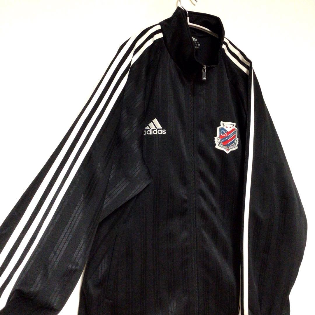 希少 アディダス コンサドーレ札幌 セットアップジャージ 上下セット 黒白 大O
