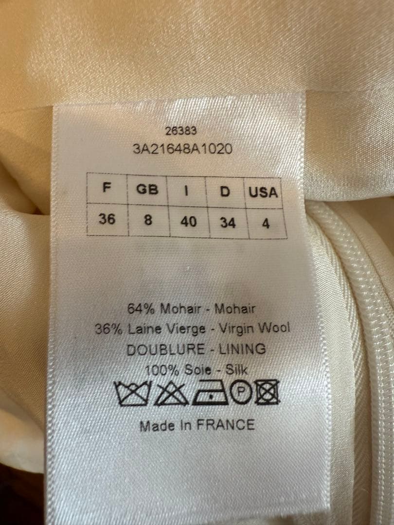 Christian Dior アイボリー ノースリーブワンピース