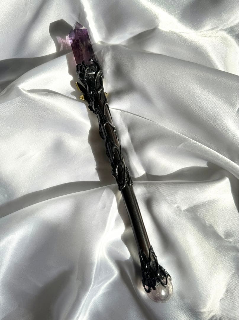 よるくま様専用】 天然石 アメジスト ワンド 杖 ハリーポッター - メルカリ