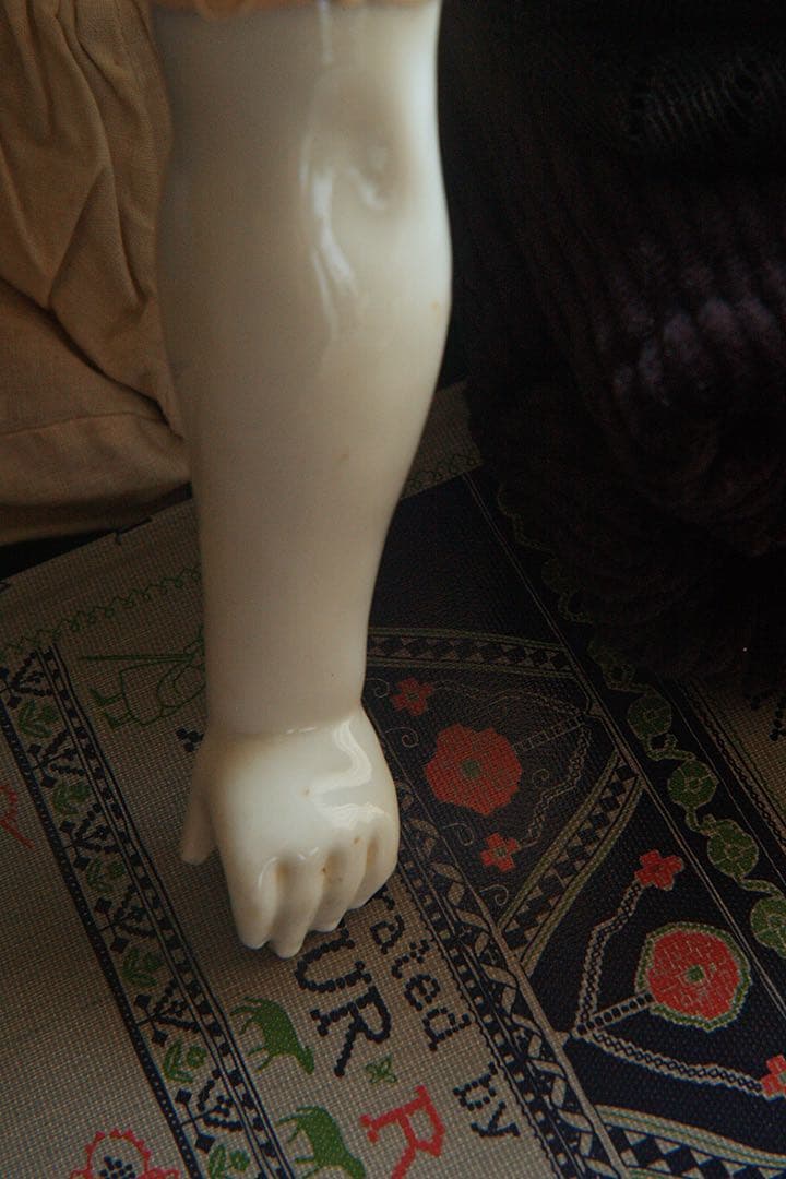 アンティーク チャイナヘッドドール 1880年頃 人形 ドイツ製 ビスクドール