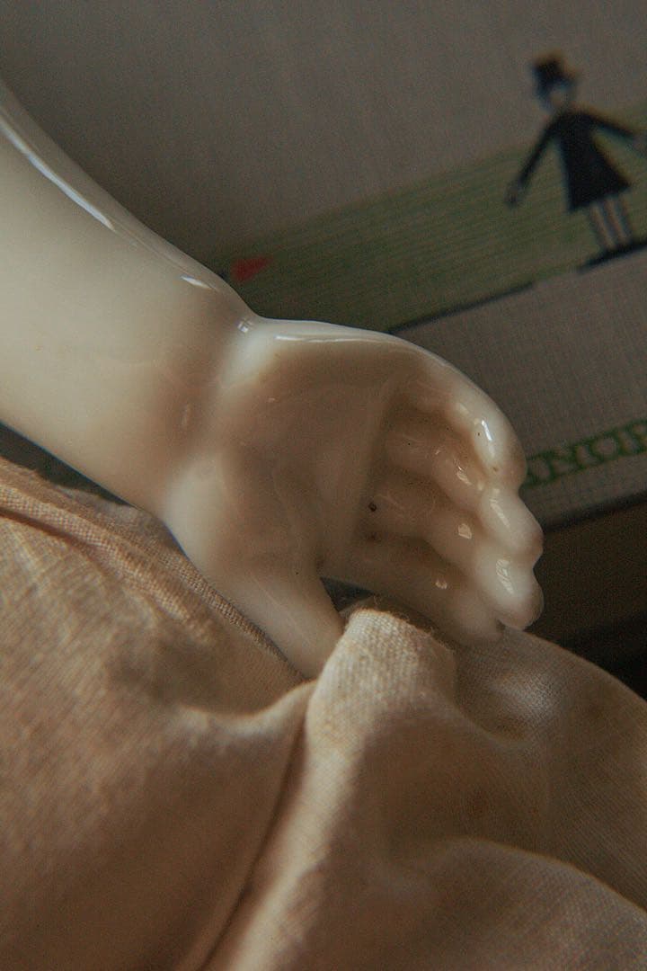 アンティーク チャイナヘッドドール 1880年頃 人形 ドイツ製 ビスクドール