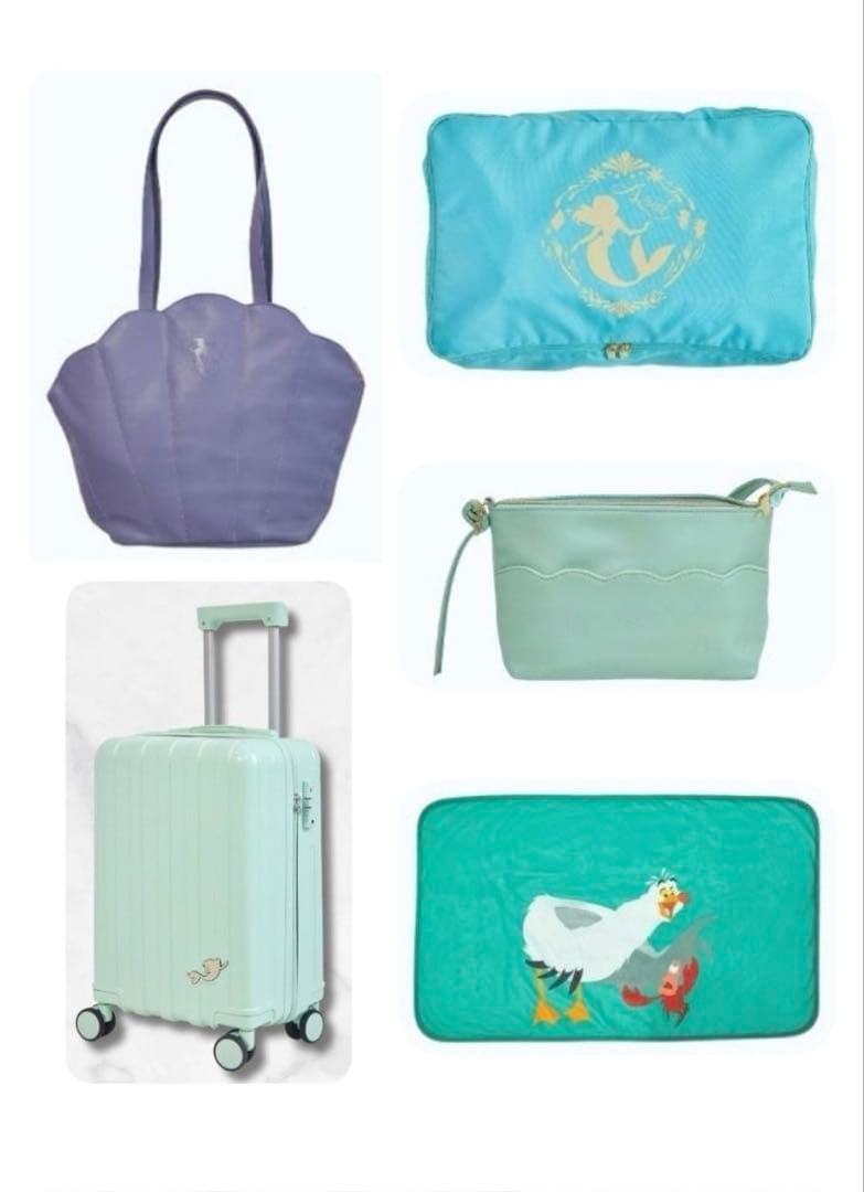 しまむら　ちはるさんコラボ　ディズニー　キャリーケース他5点セット　アリエル