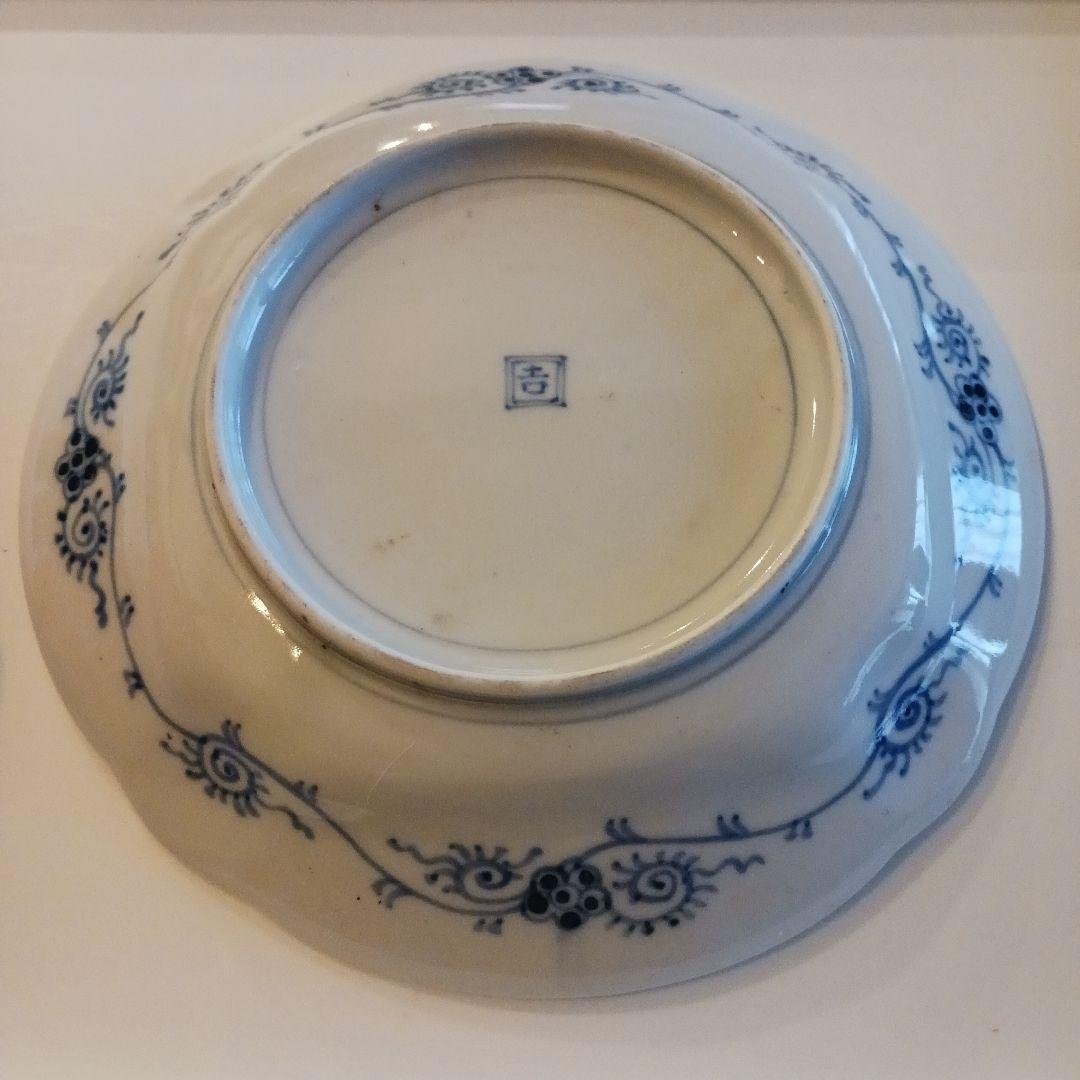 古伊万里　染付け皿　22センチ