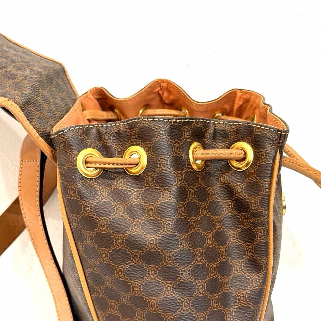 CELINE｜セリーヌ マカダム柄　リュックサック　ヴィンテージ ブラウン　希少