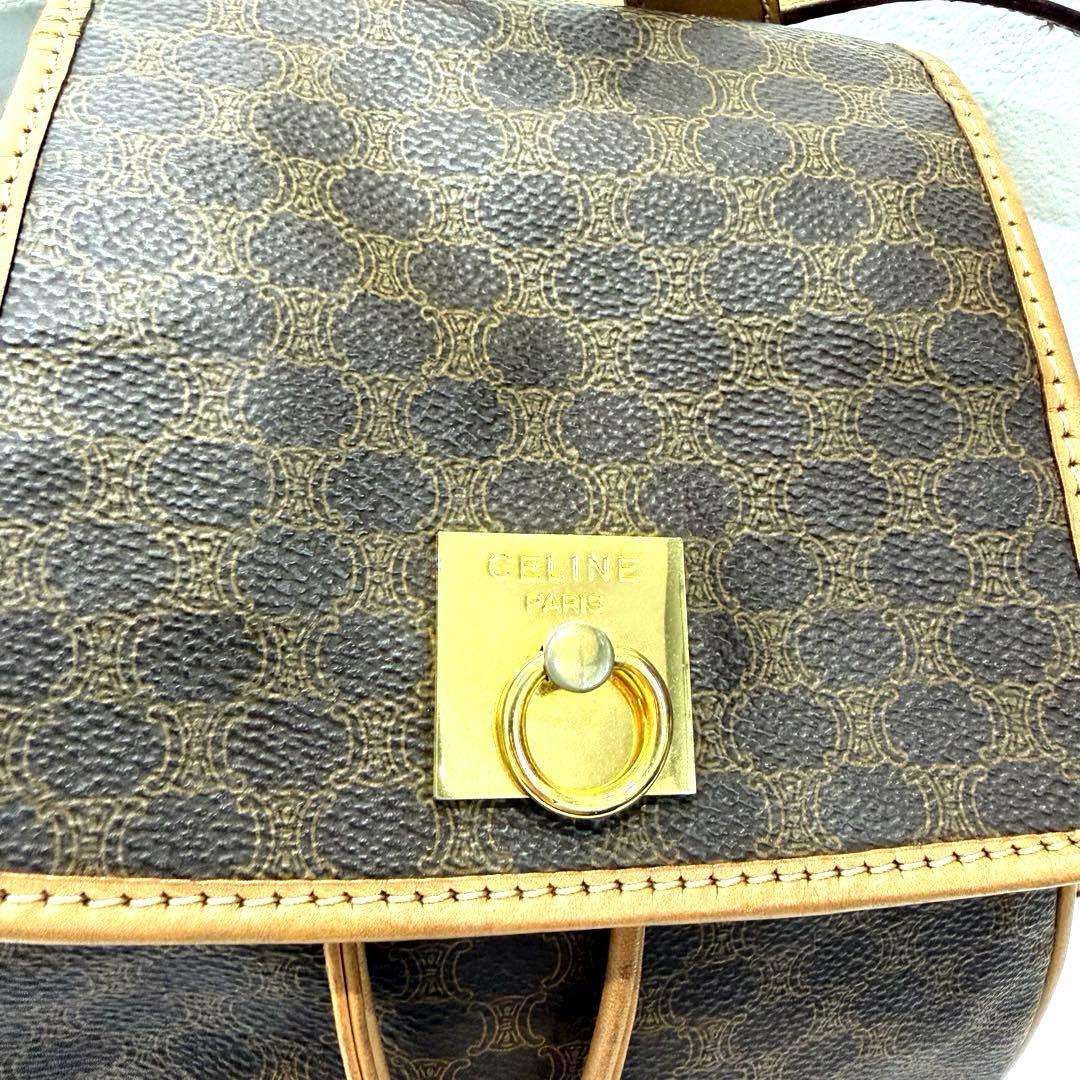 CELINE｜セリーヌ マカダム柄　リュックサック　ヴィンテージ ブラウン　希少