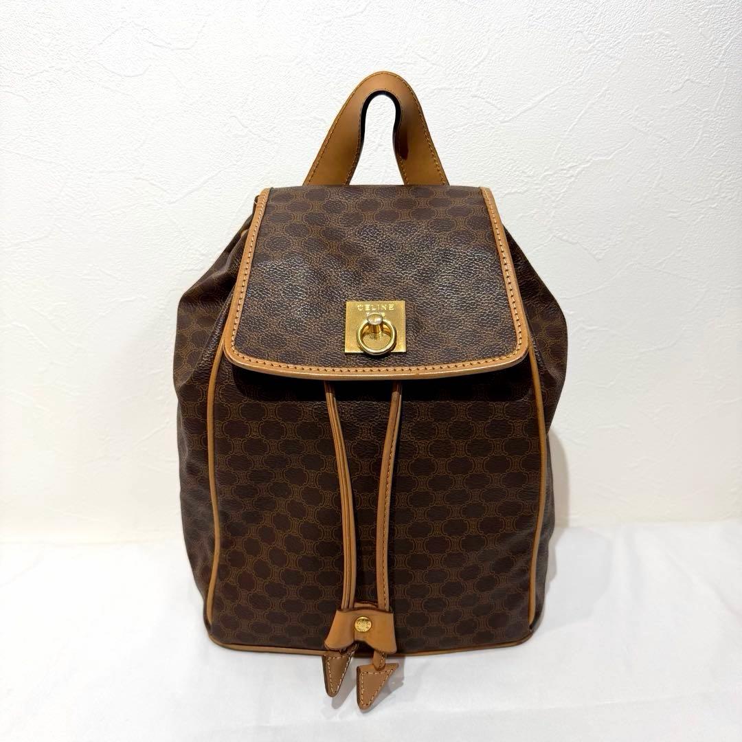 CELINE｜セリーヌ マカダム柄　リュックサック　ヴィンテージ ブラウン　希少