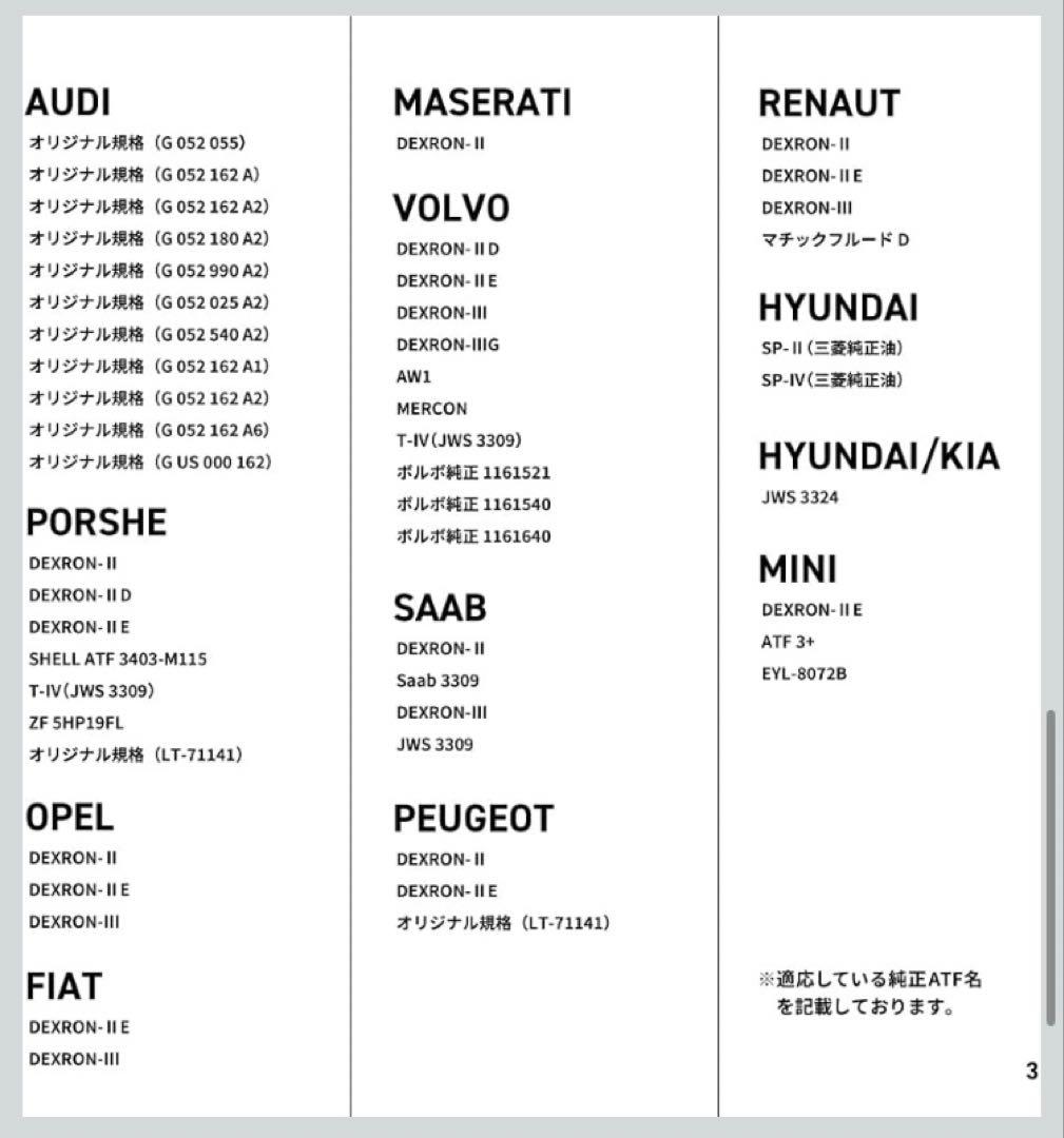 TAKMO エンジンオイル ATF オートマチックトランスミッションフルード