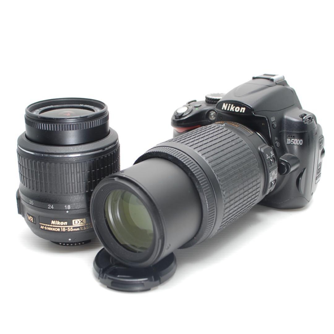 ❤️カメラ入門モデル❤️Nikon D5000 ダブルレンズセット手ぶれ補正付き