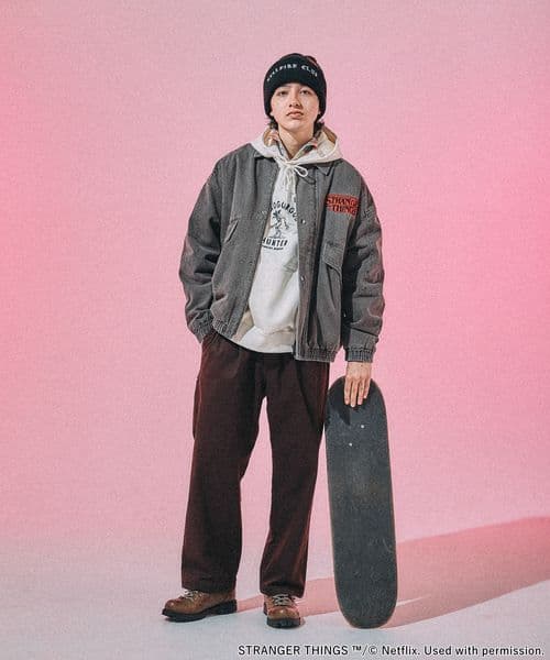 STRANGER THINGS niko and　ブルゾン M　チャコール　袋付