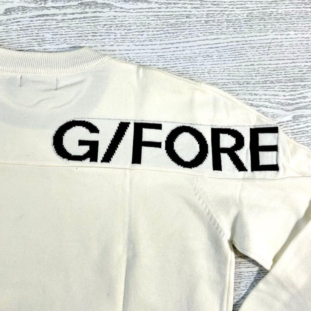 G/FORE ジーフォア　ロゴデザイン　クルーネックセーター　サイズL