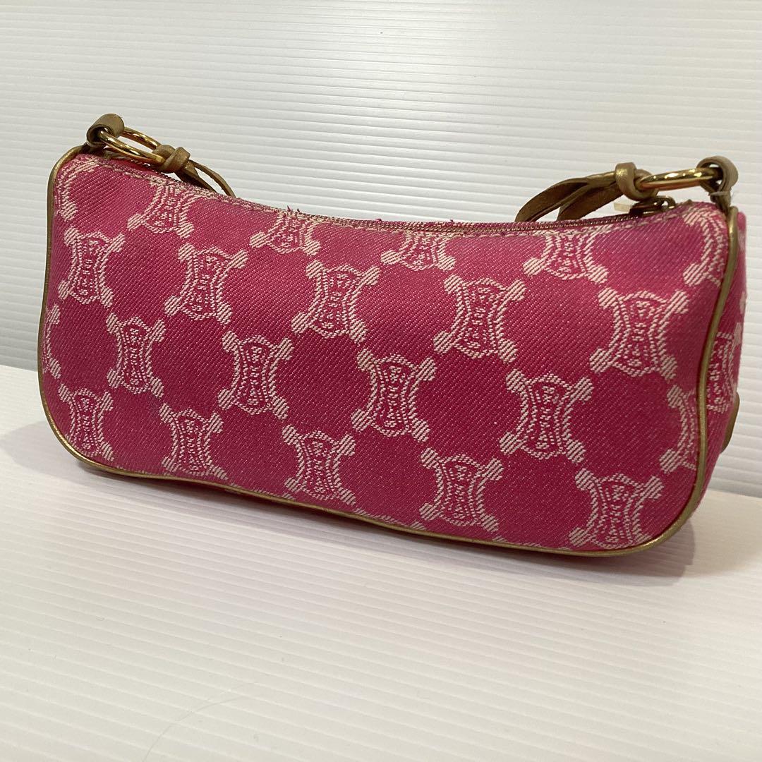 美品希少] CELINE セリーヌ マカダム デニム アクセサリーポーチ