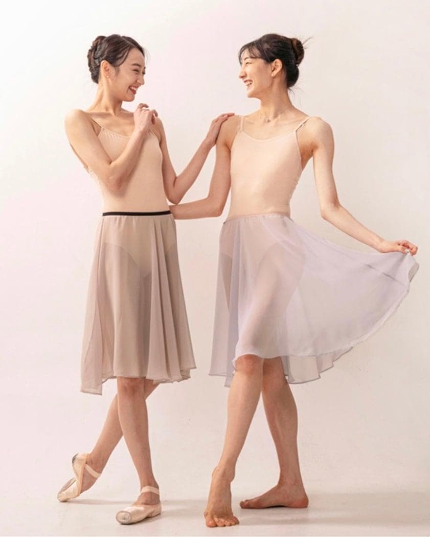 eflora バレエ ロング リハーサルスカート　プルオンスカートGrey