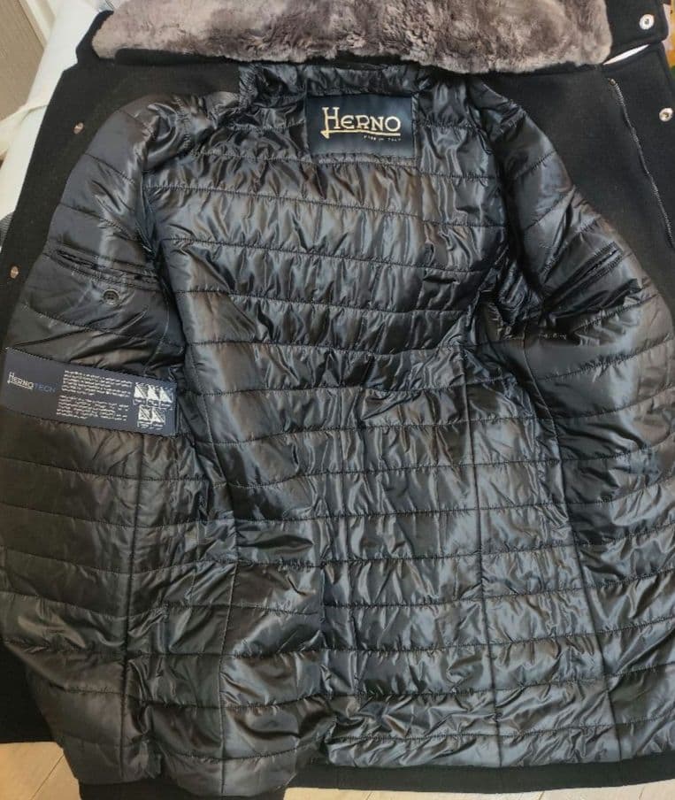 Herno スタンドカラーコート 46 ブラック