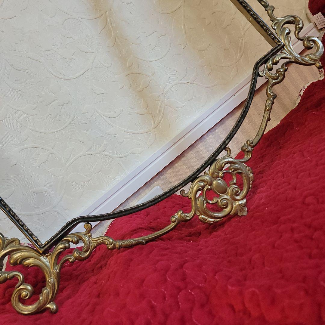 真鍮のアンティークフレーム 大型 イタリア製 フレームのみ 什器