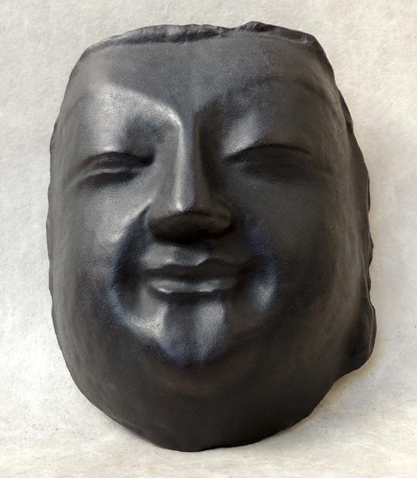 ○ 鉄製 仏面 ◇ 高橋敬典 ◇共箱 壁掛け インテリア オブジェ飾り面 佛