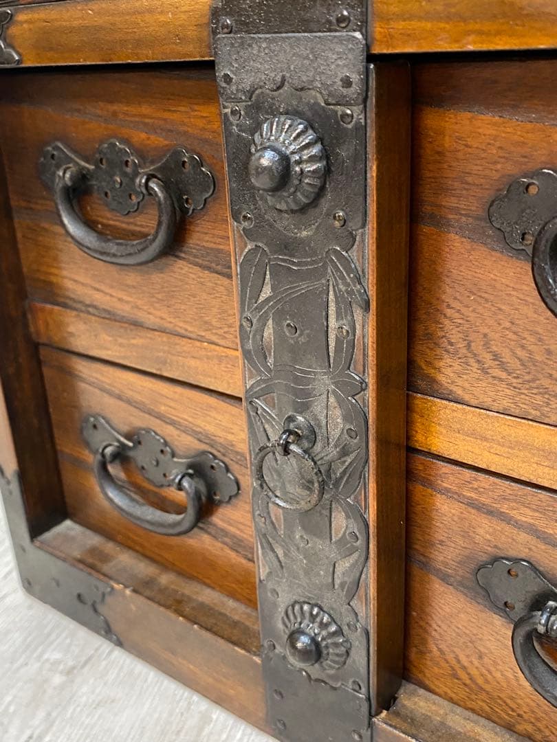 東京都内23区配送無料】アンティーク ミニ 箪笥 木製 引き出し 古道具 民芸