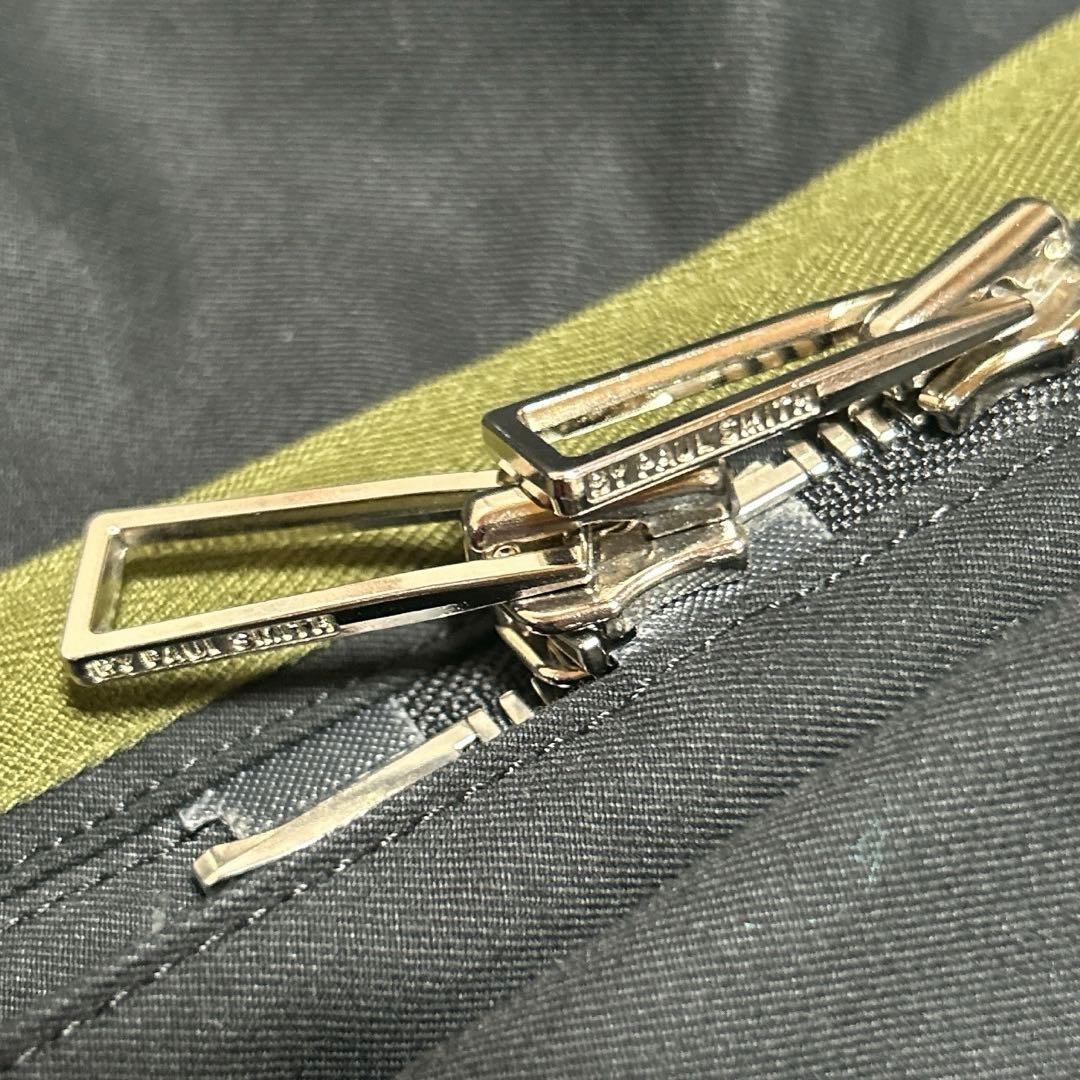 【美品】ポールスミス　黒　マルチカラー　フード付き　モッズコート　メンズ　L