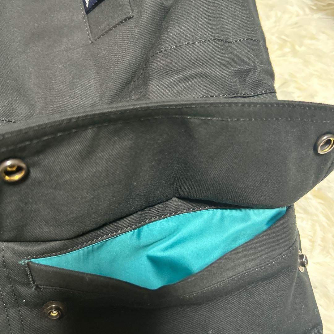 【美品】ポールスミス　黒　マルチカラー　フード付き　モッズコート　メンズ　L