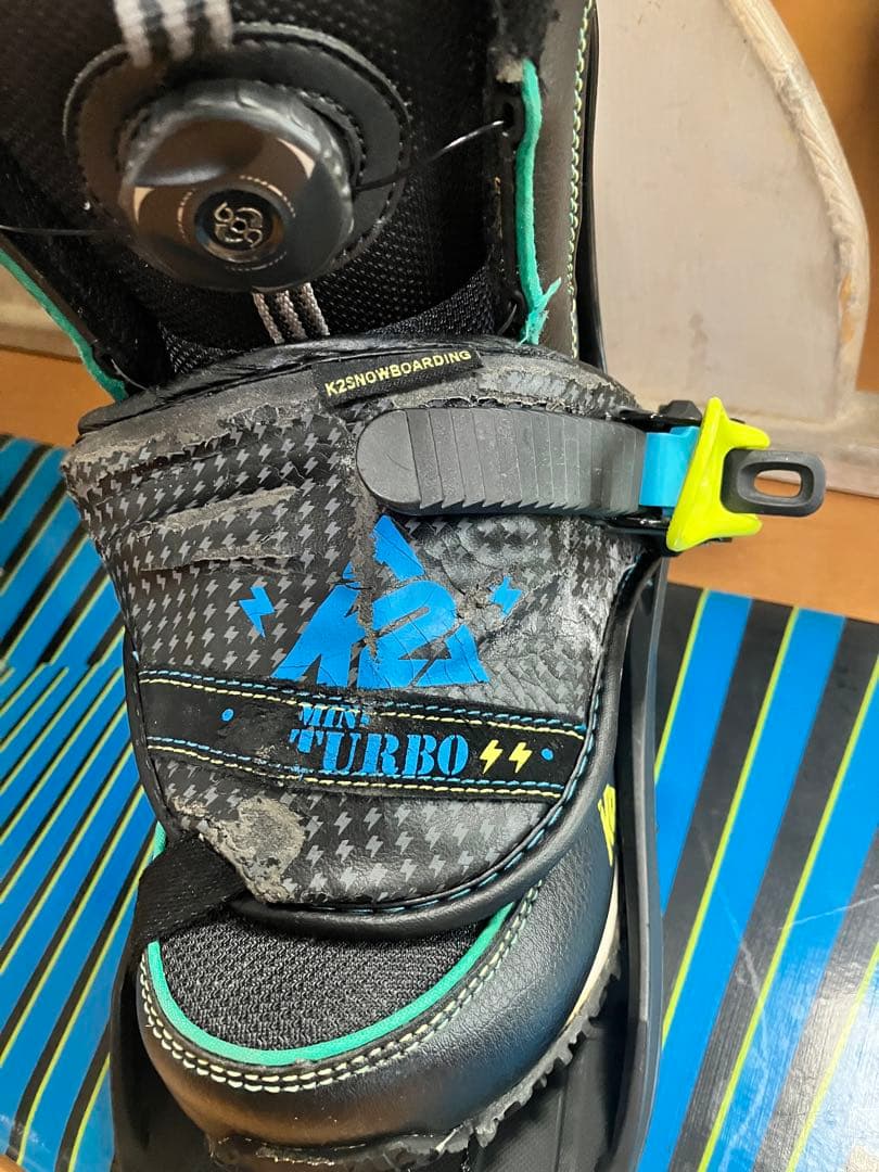 K2 スノーボード キッズ用 ビンディング、ブーツ3点セット②