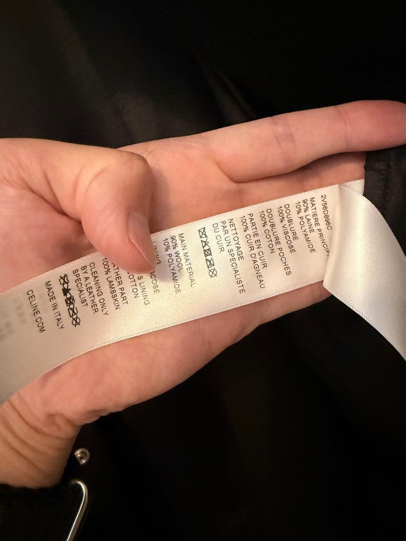 セリーヌ　テディジャケット　レザー　Cロゴ　54 希少サイズ