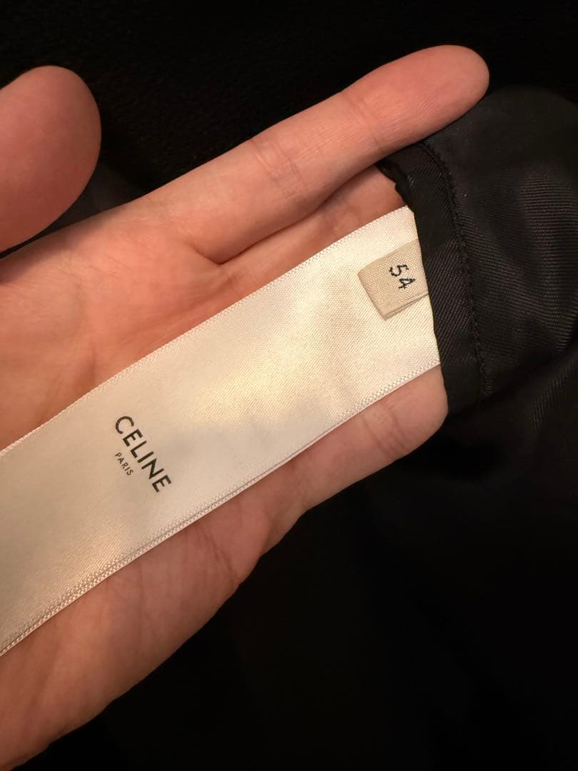 セリーヌ　テディジャケット　レザー　Cロゴ　54 希少サイズ