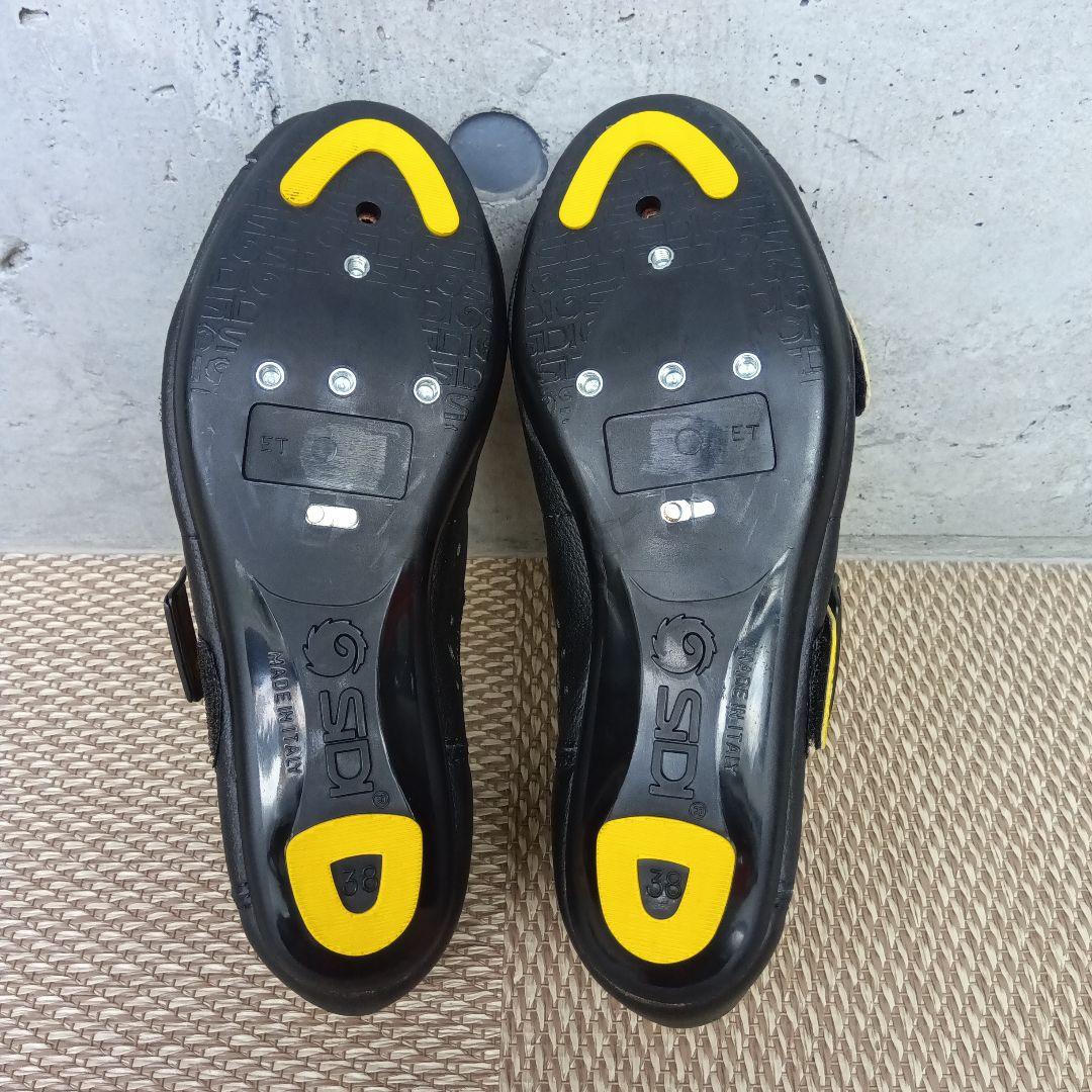 【デッドストック・希少】SIDI シディ ビンディングシューズ 本革 38 黒