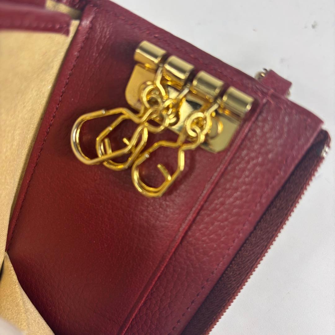 美品　ATAO アタオ ベル キーケース ケース　カードケース　ボルドー